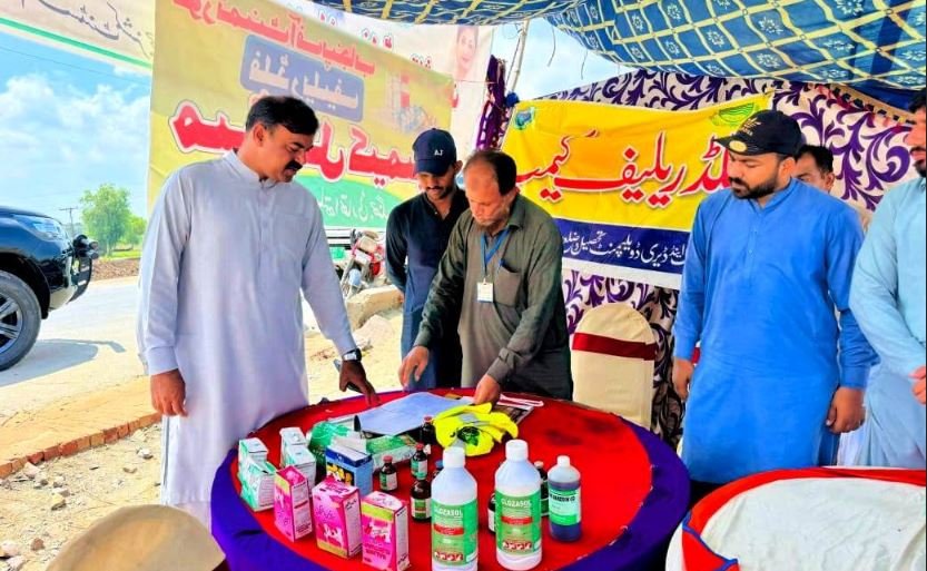 دریائے چناب میں پانی کی سطح میں اضافہ کے پیش نظر ضلعی انتظامیہ کی فلڈ ریلیف کیمپ قائم