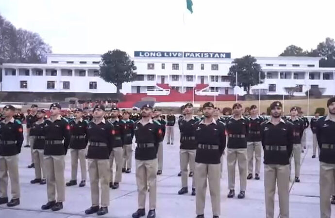 پی ایم اے کاکول میں مشترکہ فوجی تربیت کے لانگ کورس کے ٹیسٹ کاانعقاد