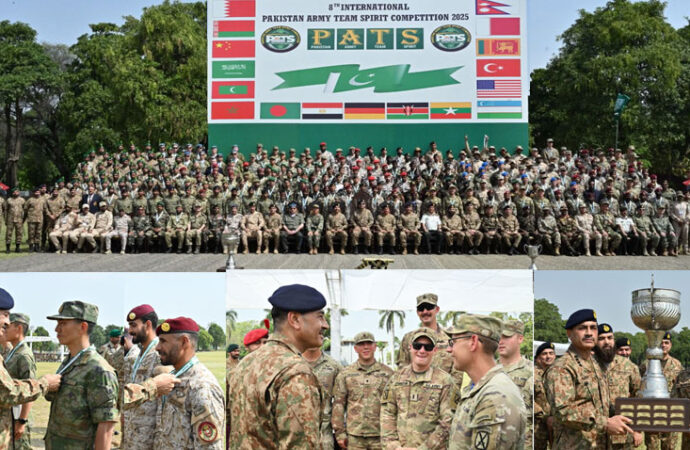 پاکستان آرمی کا بین الاقوامی ٹیم سپرٹ کا مقابلہ کھاریاں گیریژن میں ہوا