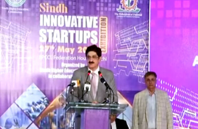 مرادعلی شاہ نے کراچی میں سندھ انوویٹوسٹارٹ اپس نمائش کاافتتاح کردیا