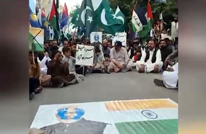 بلوچستان میں متحدہ قبائل کی بھارت کی آبی جارحیت کے خلاف ریلی