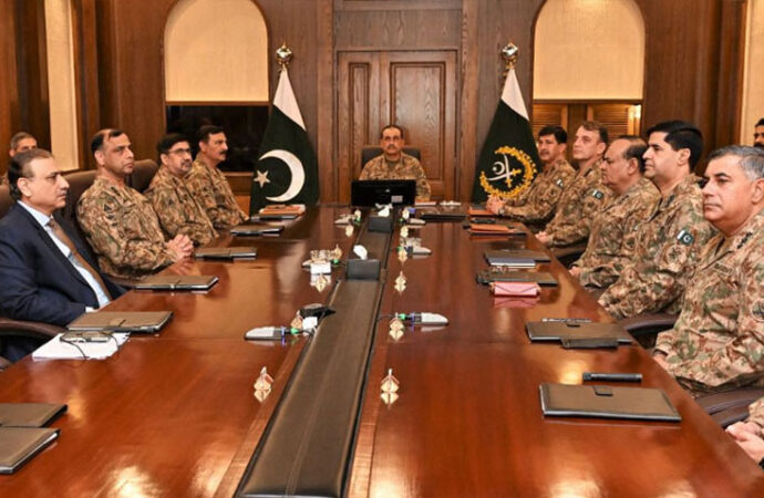 کور کمانڈرزکا ملکی خودمختاری اورعلاقائی سالمیت کےتحفظ کےعزم کا اعادہ