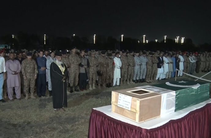 حوالدارمحمد نوید شہید کی نمازجنازہ لاہورمیں ادا کردی گئی