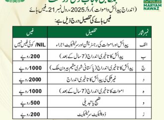 پنجاب کی تمام یونین کونسل میں 7 سال تک پیدائش اور اموات کی رجسٹریشن فیس اور سرٹیفیکیٹ فیس معاف کر دی گئی ہے ،مہر امتیاز احمد نول