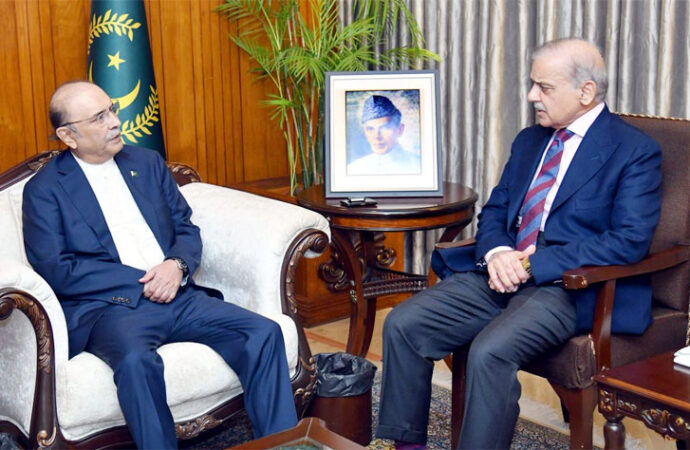 صدر اور وزیراعظم کا ملکی استحکام کیلئے مل کر کام کرنے کے عزم کا اعادہ