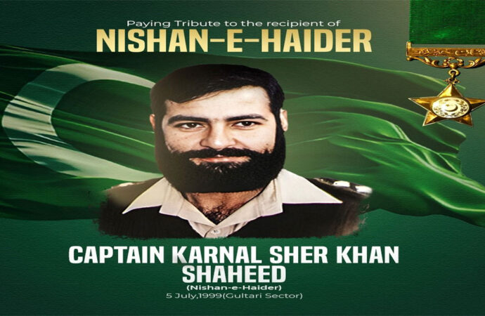 کیپٹن کرنل شیرخان شہید نشان حیدرکی 26ویں برسی آج منائی گئی