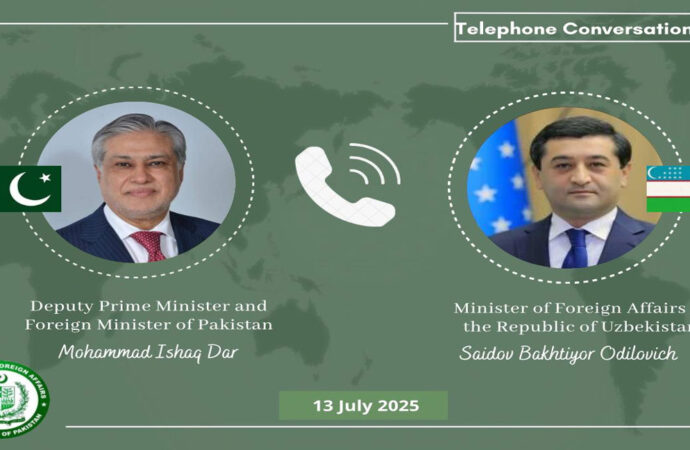 اسحاق ڈار اور ازبک وزیر خارجہ کا ازبکستان،افغانستان،پاکستان ریلوے منصوبے پر تبادلہ خیال