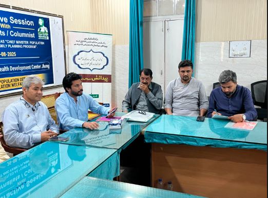 محکمہ بہبود آبادی جھنگ کی جانب سے صحافیوں کے ساتھ آبادی میں اضافے اور فلاح و بہبود کے حوالے سے سمینار کا انعقاد