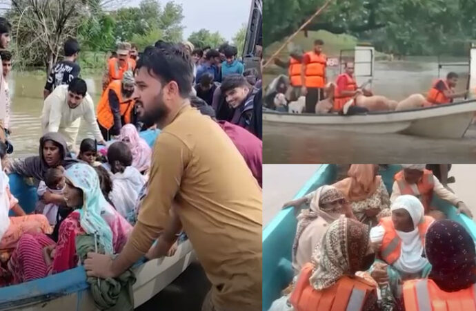 سیلابی صورتحال، سیالکوٹ اور وزیرآباد میں پاک فوج کی امدادی کارروائیاں جاری