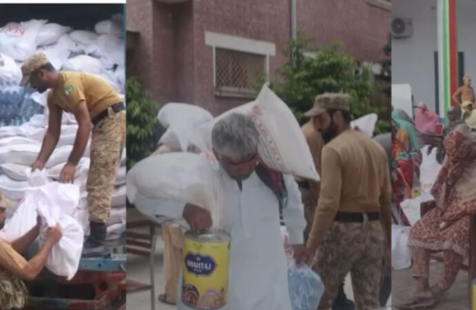 سیلاب متاثرین کی مدد کیلئے پاک فوج کا جھنگ، موضع حسن خان اور گردونواح میں ریسکیو آپریشن