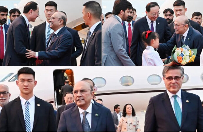 صدرچین کے سرکاری دورے پر چھنگڈو پہنچ گئے