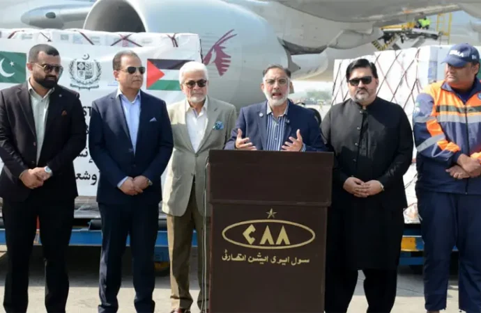 پاکستان نے غزہ کیلئے امدادی سامان کی 24ویں کھیپ روانہ کردی