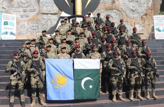 پاکستان اور قازقستان کی مشترکہ فوجی مشق جاری