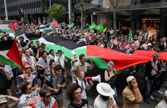 آسٹریلیا،فلسطینیوں کے حق میں مظاہرے