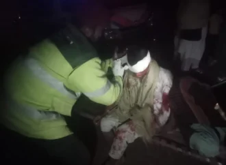 گڑھ موڑ بس کی موٹر سائیکل کو ٹکر، دو افراد زخمی ، ریسکیو