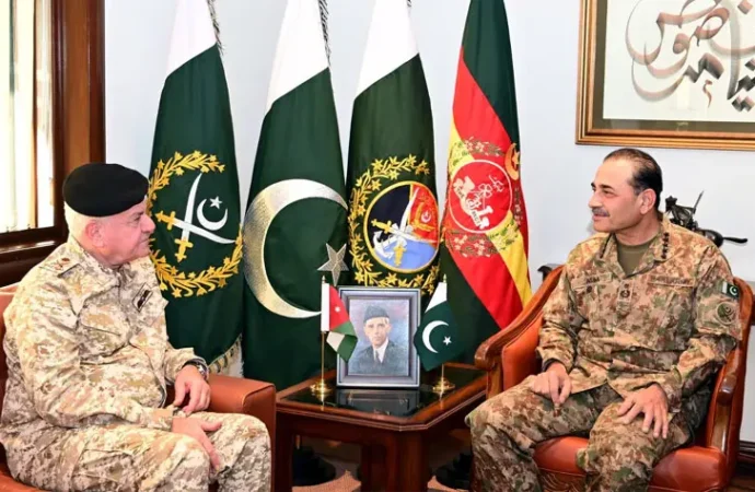 فیلڈ مارشل کا پاکستان ،اردن دفاعی تعلقات مضبوط بنانے کے عزم کا اعادہ