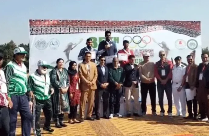 ارشد ندیم نے نیشنل گیمز میں گولڈ میڈل جیت لیا