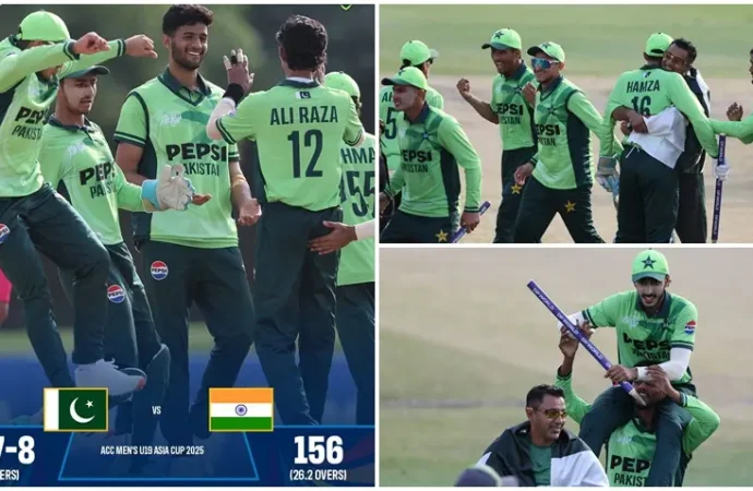 پاکستان نے ایشیا کپ انڈر 19 کا ٹائٹل اپنے نام کرلیا،بھارت کو 191 رنز سے ہرا کر ٹورنامنٹ جیت لیا