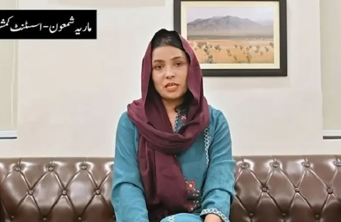 اسسٹنٹ کمشنر نوشکی ماریہ شمعون کابھارتی پراکسی فتنہ الہندوستان کو دوٹوک پیغام