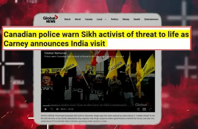 کینیڈا میں ایک اور سکھ رہنما کو قتل کی دھمکی