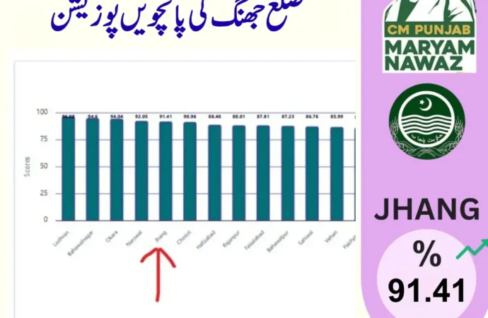 جنوری کے ریونیو کے پی آئیز میں ضلع جھنگ اور تحصیل اٹھارہ ہزاری کی نمایاں کامیابی