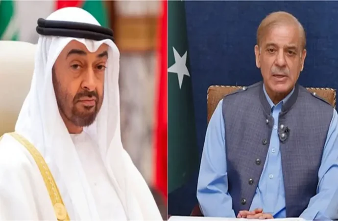 وزیراعظم اور یو اے ای کے صدر کا دو طرفہ تعلقات مزید مضبوط بنانے پر اتفاق