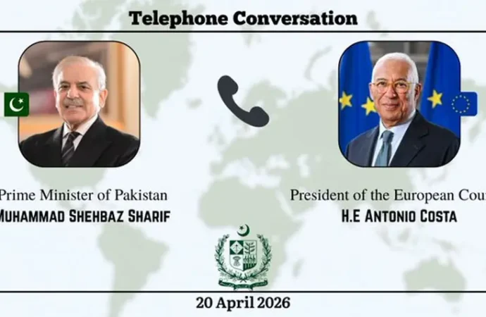 وزیراعظم ، یورپی کونسل کے صدر کا پائیدارعلاقائی اورعالمی سلامتی یقینی بنانے زور