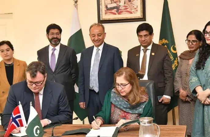 پاکستان ، ناروے کے درمیان موسمیاتی تبدیلی سے نمٹنے کیلئے معاہدے پر دستخط