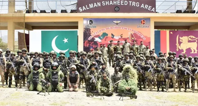 پاکستان اور سری لنکا کی انسداد دہشت گردی مشترکہ فوجی مشقیں شیک ہینڈز ٹو اختتام پذیر