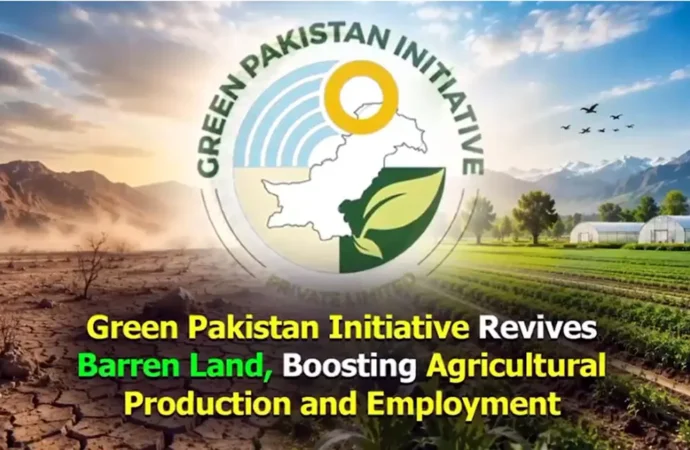 گرین پاکستان انیشیٹو کی معاونت سے بنجر زمینیں آباد، زرعی پیداوار اور روزگار میں نمایاں اضافہ