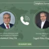نائب وزیراعظم اسحاق ڈار اور ایرانی وزیر خارجہ کا خطے اور عالمی صورتحال پر تبادلہ خیال