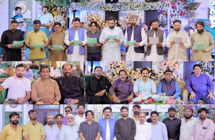 جھنگ ویڈیو اینڈ فوٹوگرافر ایسوسی ایشن کے نومنتخب عہدیداران کی پروقار تقریبِ حلف برداری