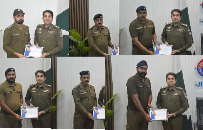 جرائم کے خلاف نمایاں کارکردگی، ایس ایچ اوز شاہد امیر اور سعید اقبال سمیت 10 پولیس افسران و اہلکاروں کی حوصلہ افزائی