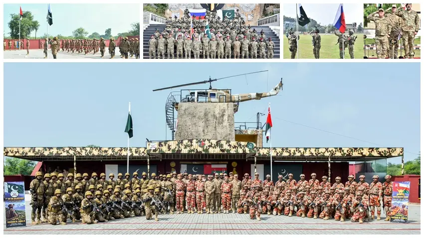 پاکستان، روس اور پاکستان،عمان کے درمیان دو ہفتوں پر مشتمل مشترکہ مشقیں شروع