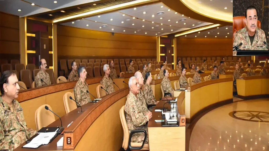 پاکستان اپنے دفاع اور افغانستان سے ہونے والی دہشتگردی کے خلاف کارروائی کا حق رکھتا ہے، کور کمانڈرز کانفرنس