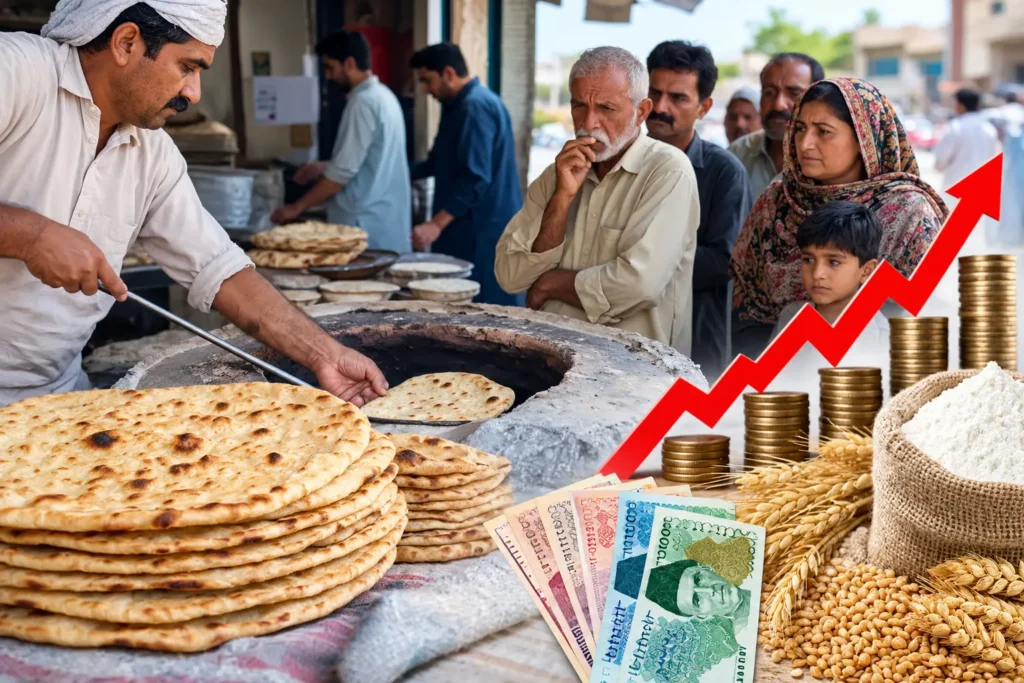 جھنگ میں آٹے کے بعد روٹی بھی مہنگی، 20 سے 30 روپے میں فروخت؛ سرکاری نرخوں پر عمل درآمد یقینی بنانے کا مطالبہ